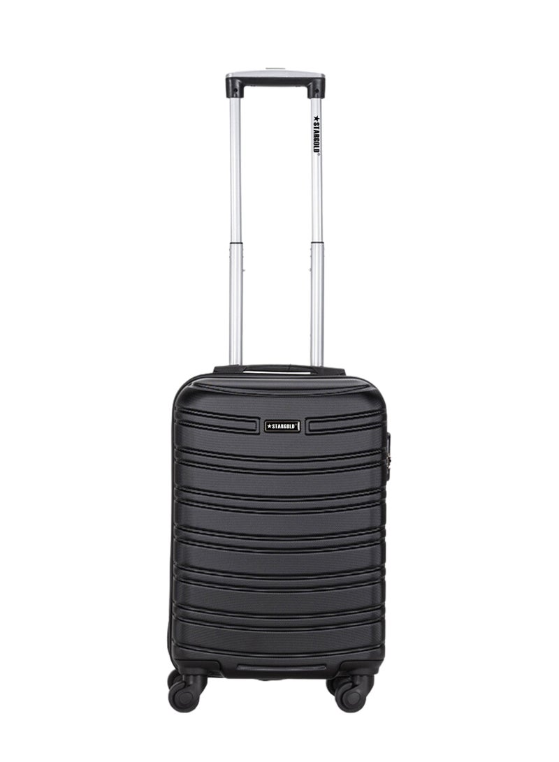 ستارجولد حقيبة سفر بأربع عجلات دوارة وجوانب صلبة مع قفل أرقام أسود - Image 1
