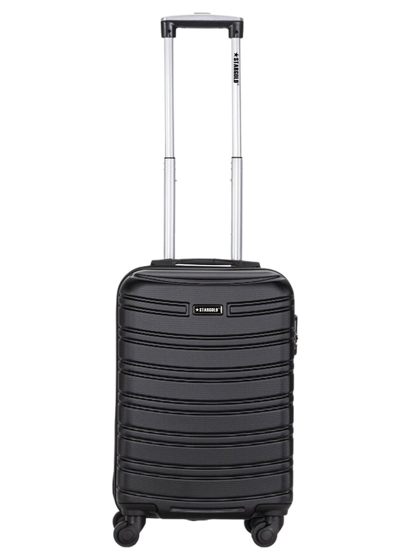 Stargold Hardside Spinner 4 Wheels Luggage Trolley With Number Lock Black - Image 1
