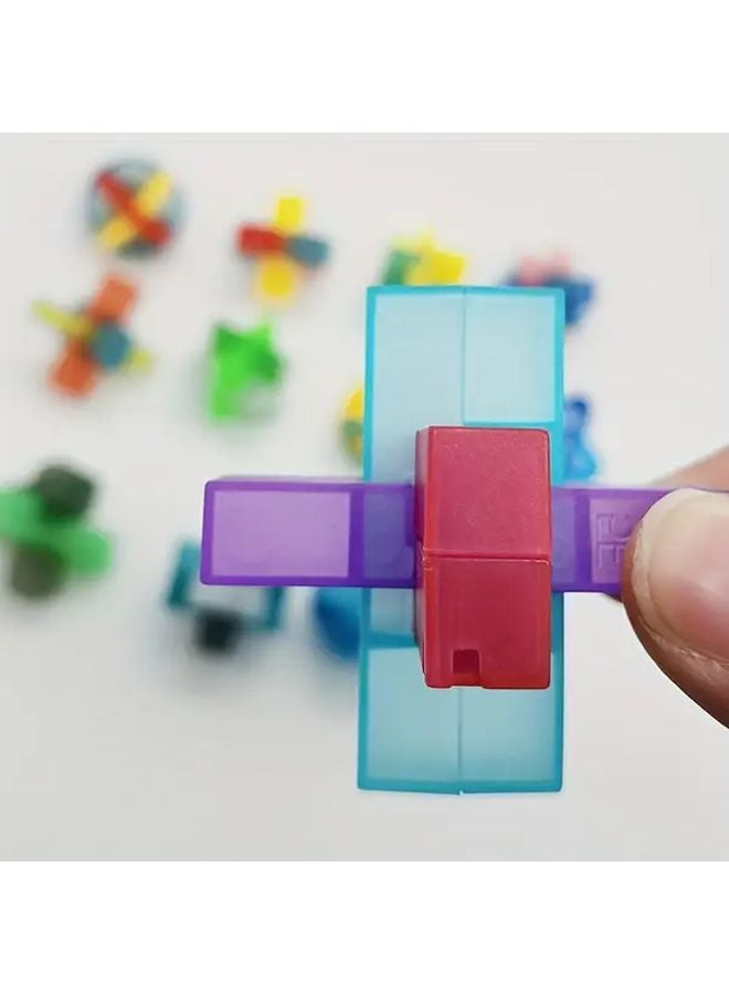 5pcs Kong Ming Lock Puzzle Toys Brain Teaser Games Random Color - Image 4