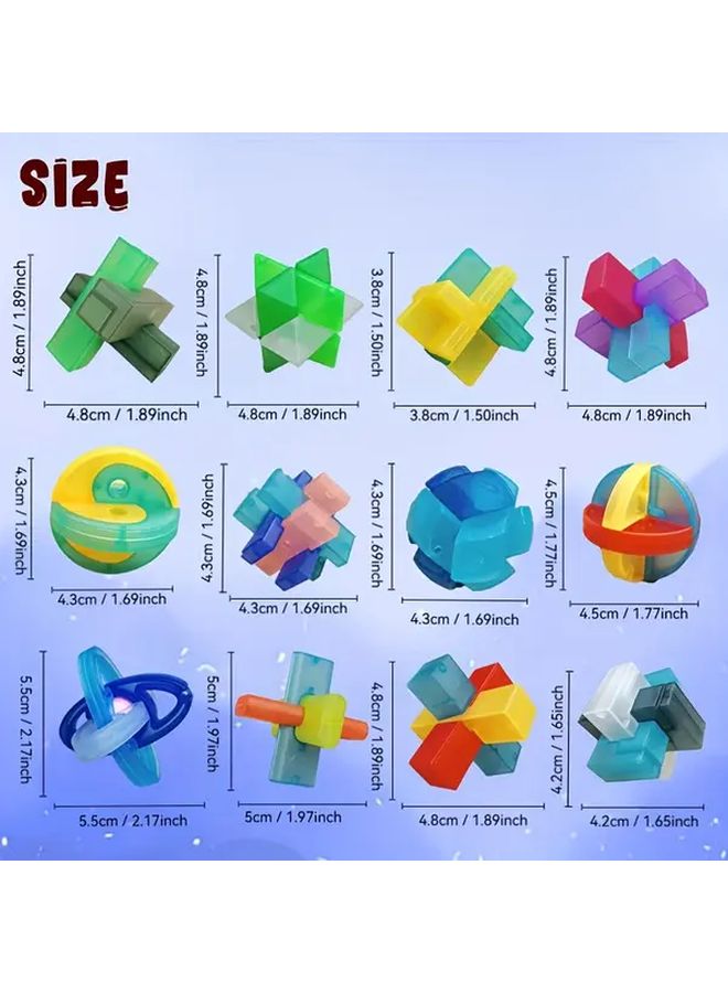 5pcs Kong Ming Lock Puzzle Toys Brain Teaser Games Random Color - Image 3