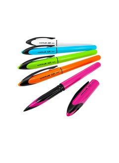 Uniball 6-Piece Air Micro Roller Pen Blue Ink Assorted Barrel Colours  - Image 2