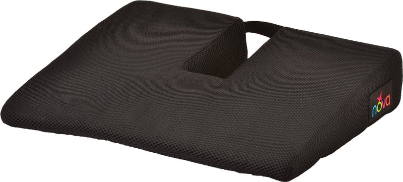 NOVA Medical Products Coccyx Gel Foam Car & Seat Cushion, Black - Image 1
