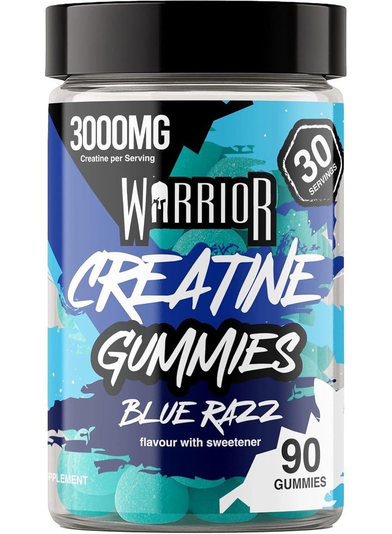 Warrior Creatine Monohydrate Gummies Blue Raspberry - 90 Gummies - Image 1