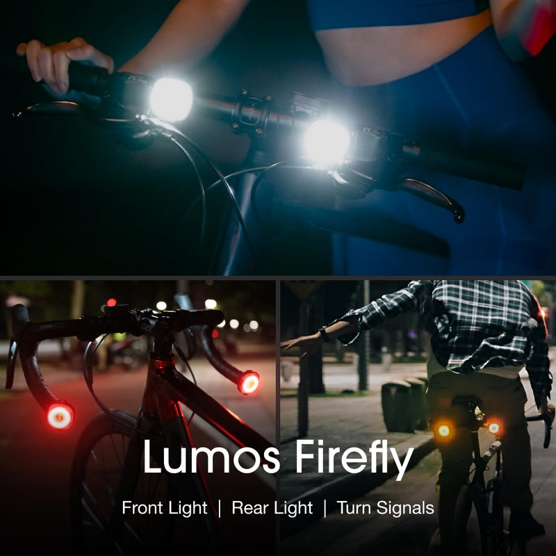 Lumos Firefly Smart Bike Light System - Sync Front & Rear LED Light, Custom Brightness, Flash Pattern, Day/Night Mode, Turn Signals, Brake Lights, Bicycle Accessories for Night Riding - Image 2