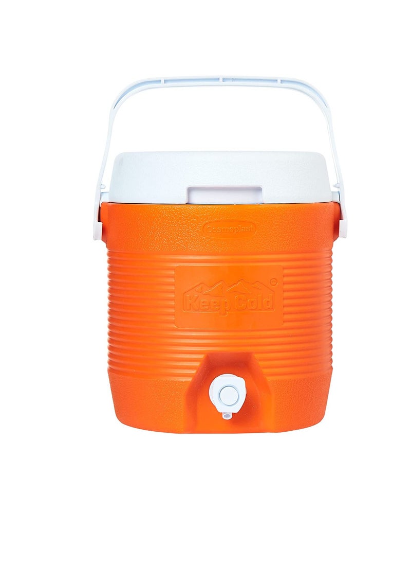 Cosmoplast Cosmoplast Keep Cold Plastic Insulated Water Cooler, Small, 6 Litres - Orange  - Image 2