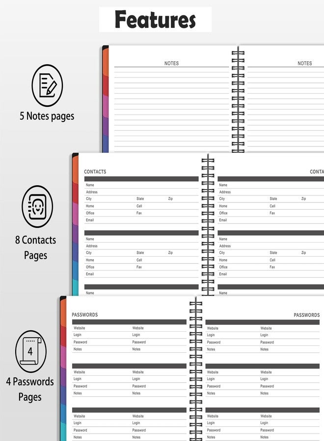 ترسيز مخطط شهري لعام 2026 - من يناير 2026 إلى ديسمبر 2026، مقاس 9 × 11 بوصة، تقويم تخطيط لمدة 12 شهرًا لعام 2026، فواصل شهرية ملونة، مناسب للمدرسة والعمل - Image 4