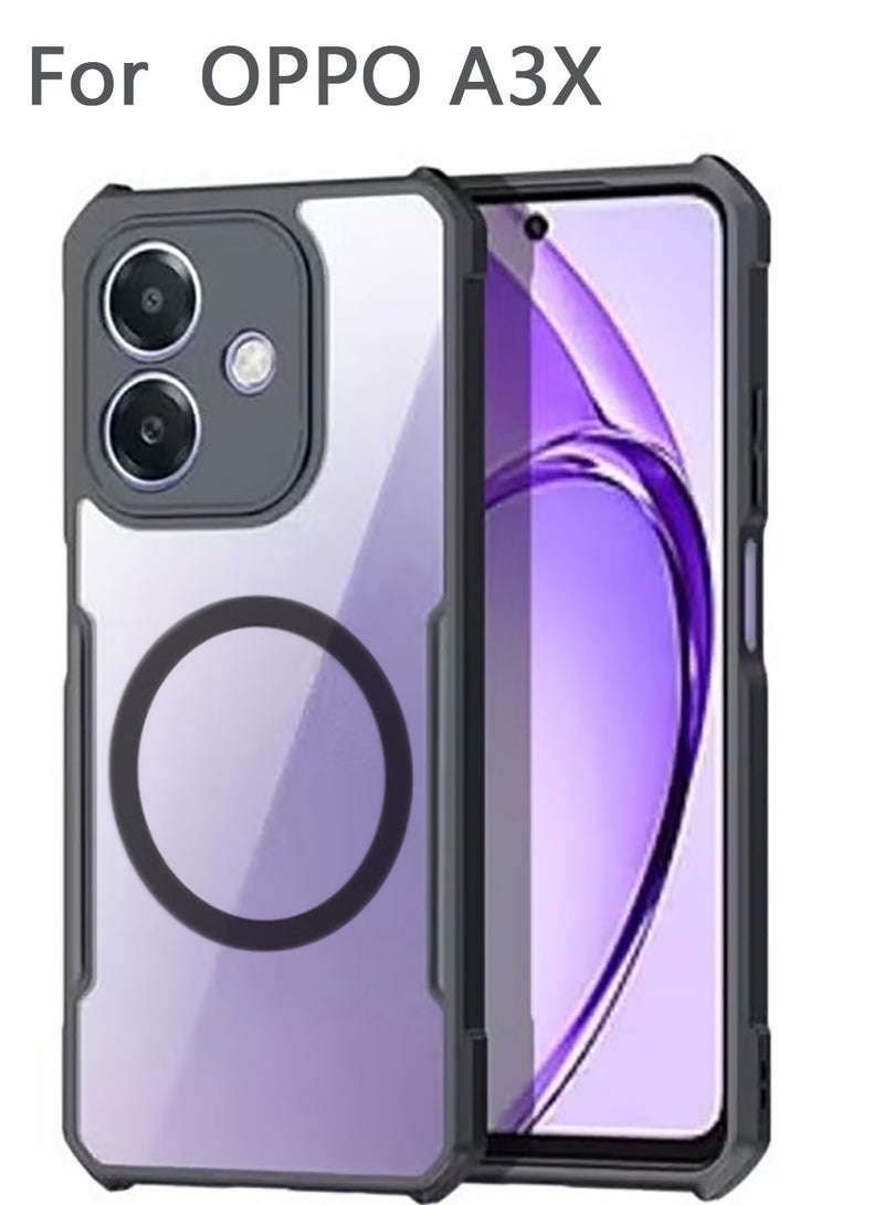 غطاء حماية لجهاز OPPO A3X 4G/5G عالي الجودة، غطاء خلفي مع واقي يدعم الشحن المغناطيسي - Image 1