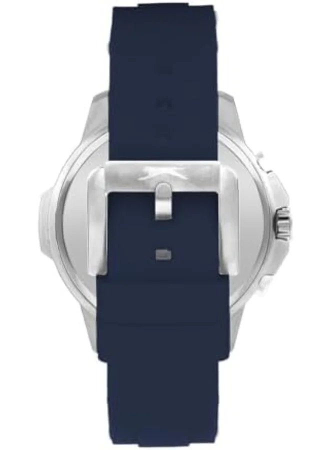 سلازنجر SLAZENGER Men's Watch, Multi Function Display and Silicone Strap - SL.9.2212.2.05, Blue