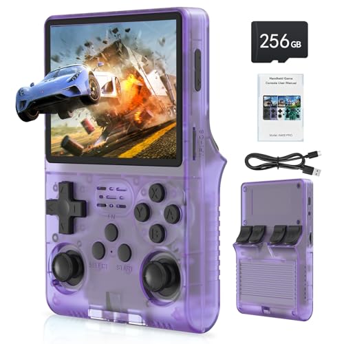FVBADE 30000 in 1 R40S PRO Handheld Game Console 35 inch IPS Screen Mini Retro Console 3800mAh Portable Pocket Arcade 12 Mainstream Emulator 256G TF Card Transparent - Image 1