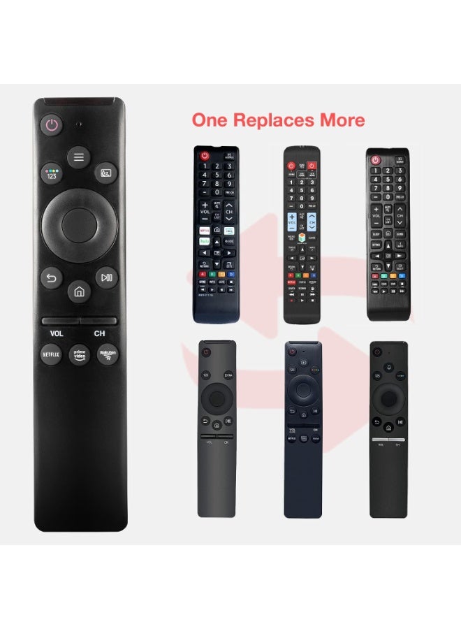 مانفيك جهاز تحكم عن بعد عالمي لأجهزة تلفزيون سامسونج الذكية، بديل لأجهزة التلفزيون عالية الدقة 4K وUHD المنحنية QLED وغيرها، مزود بأزرار نتفليكس وبرايم فيديو - Image 3