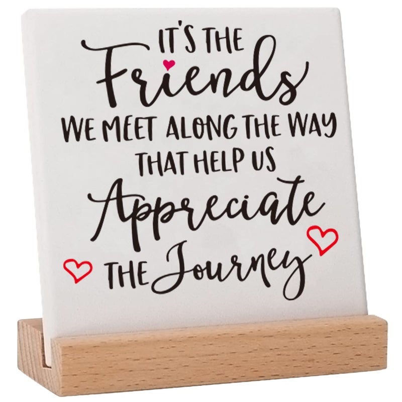 Lodeskee صديقات صديق للنساء صديق العمل Bestie bff Soul أخت هدايا الصداقة لزميل زميل الصداقة هدايا عيد ميلاد الصديق هدايا الصداقة علامات زخرفية - Image 1