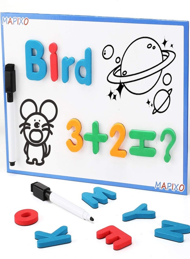 MAPIXO 235 Pcs Magnetic Letter Number with Magnet Board, 2 Erasable Magnetic Pen and Storage Box, Foam ABC Alphabet Gift for Refrigerator Fridge, Classroom Toy for Toddler Kid Child Spelling & Learning Game - Image 4