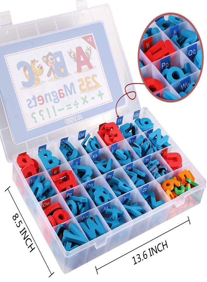 MAPIXO 235 Pcs Magnetic Letter Number with Magnet Board, 2 Erasable Magnetic Pen and Storage Box, Foam ABC Alphabet Gift for Refrigerator Fridge, Classroom Toy for Toddler Kid Child Spelling & Learning Game - Image 5