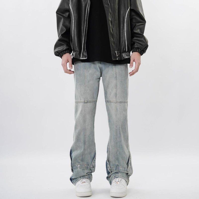 Unisex Classic Denim Jeans Loose Fit Daily Outdoor Wear - Image 1