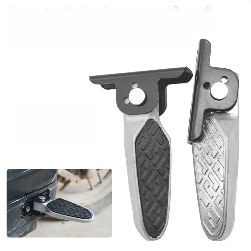 Electric Vehicle Modified Foot Pad Foldableable Foot Rest Suitable for Di Emma Luyuan Mavericks New National Standard Car(Mingyue all-aluminum pedal screw/pair) - Image 2