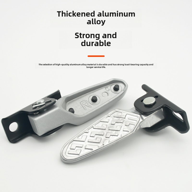 Electric Vehicle Modified Foot Pad Foldableable Foot Rest Suitable for Di Emma Luyuan Mavericks New National Standard Car(Mingyue all-aluminum pedal screw/pair) - Image 5