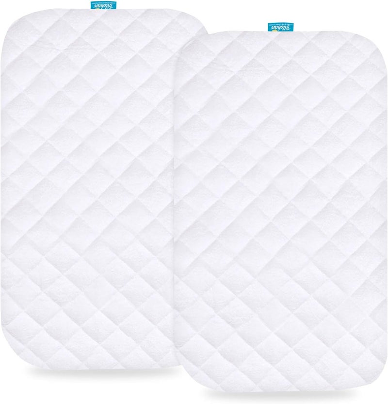 Biloban Waterproof Bassinet Mattress Pad Cover Compatible with Baby Delight Beside Me Dreamer Bassinet 2 Pack Ultra Soft Surface Breathable and Easy Care - Image 1