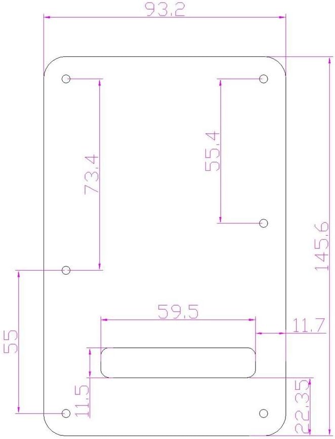 ST/Strat Style Standard Guitar Back Plate ST Tremolo Trem Cover for USA Strat/Stratocaster Black Pearl