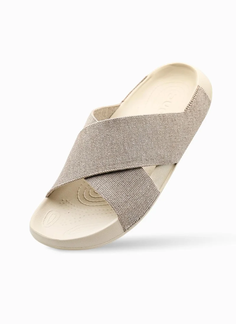 Duozoulu Aqua Cross Wool Slide Sandals