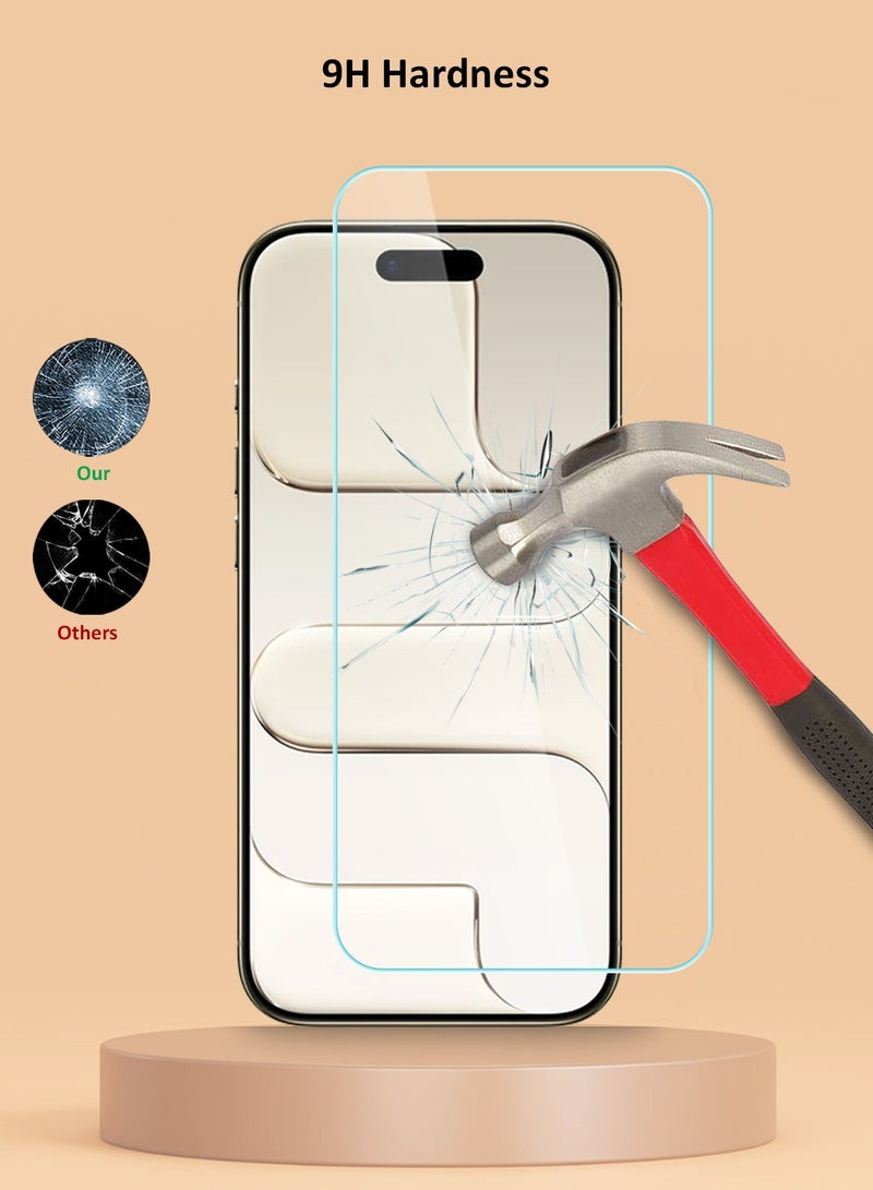 Techie 2 Pack iPhone 17 Air Screen Protector HD Tempered Glass – 9H Hardness, Anti-Glare, Anti-Bubble, Ultra-Thin 0.33mm with Rounded Edges & Easy Installation - Image 3