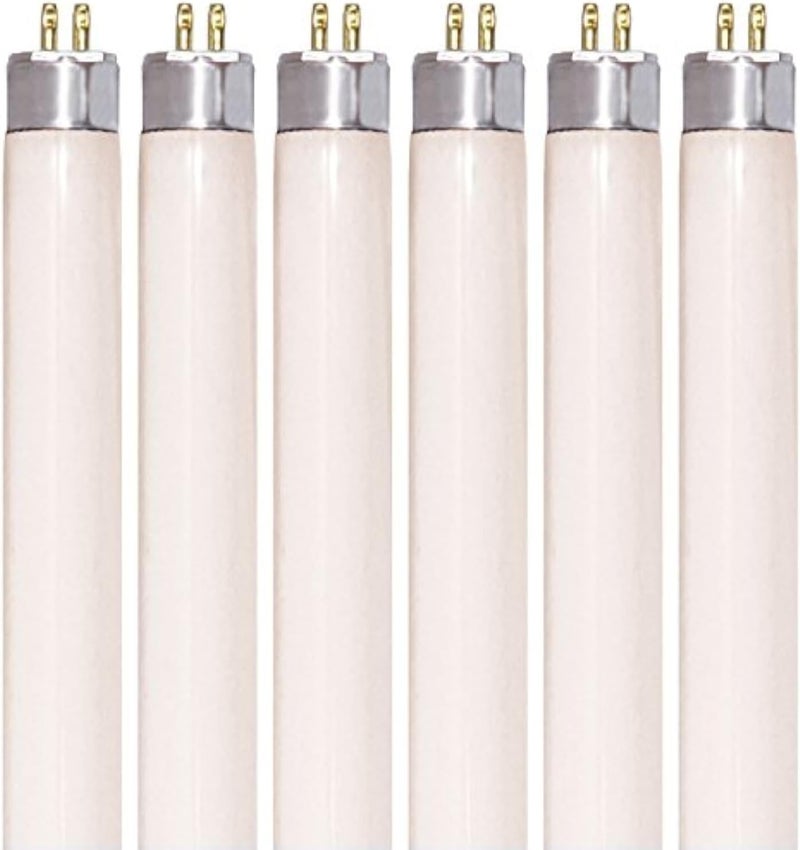 KOR KOR Pack of 6 F6T5  T5 Fluorescent  6 Watt  9 Super Long Life Light Bulbs Daylight 6500K - Image 1