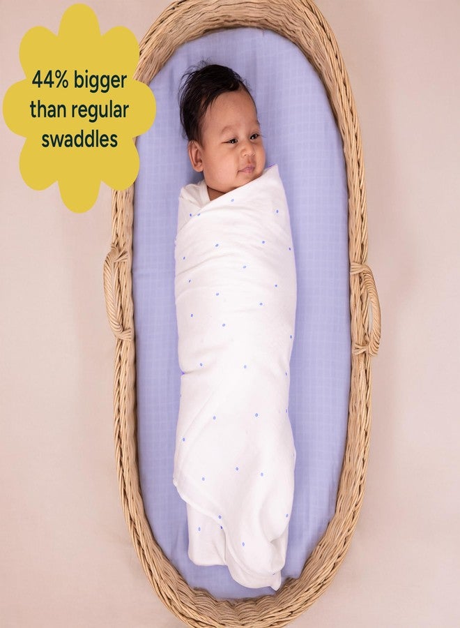 NINTARABABY Extra-Large Swaddle - 100% Organic Premium Muslin Cotton, 47" x 47" (119 cm x 119 cm), Ultra-Soft, Breathable & Lightweight, Multipurpose, Unisex, Hypoallergenic, Gift for Newborn Babies - Image 2