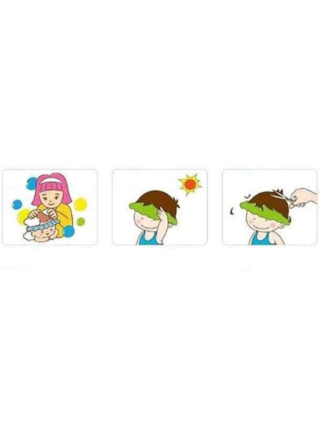 Baby Shower Cap Baby Shampoo Cap Baby Shower Cap Baby Shampoo Cap Shampoo Shield Adjustable Shower Cap Shower Cap Ear Shampoo Cap Blue - Image 3