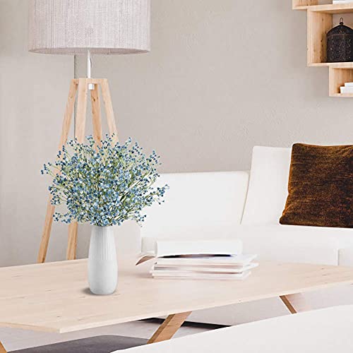 DILATATA 10 Pcs Baby's Breath Artificial Flowers Bulk 3 Branches Faux Baby Breath Plastic Flowers Fake Gypsophila Flower Arrangement for Crafts Fake Flowers Bouquet for Wedding Home Decor Blue Baby Breath - Image 5