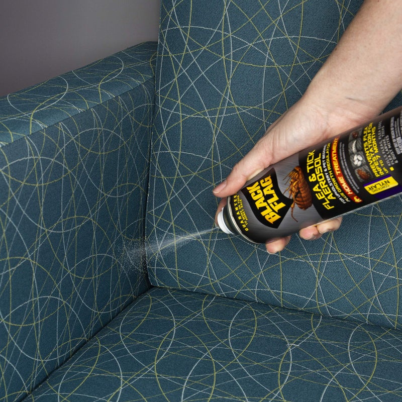 Black Flag Flea & Tick Killer for Upholstery & Pet Bedding Aerosol, 16-Ounce - Image 4