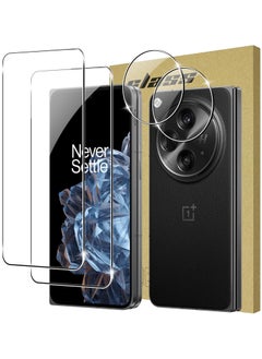 [2+2 Pack] Compatible with OnePlus Open/for Oppo Find N3 Screen Protector,Tempered Glass, Camera Lens Protector and Screen HD Tempered Glass Protector