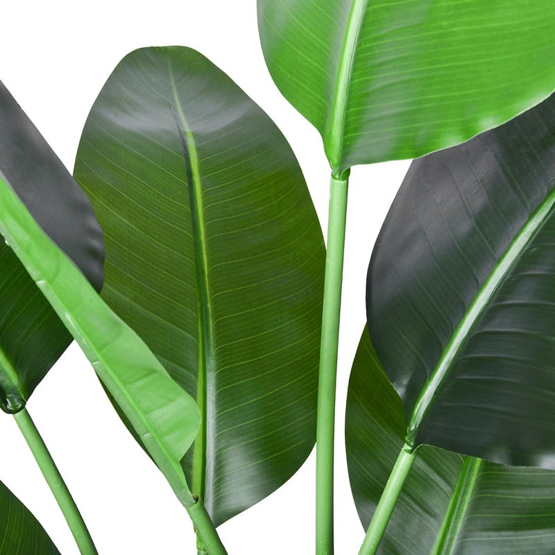 HAIHONG Artificial Bird of Paradise Plant, Fake Tree with Realistic Leaves and Durable pots, Adjustment-Free Branches Artificial Tree for Indoor Outdoor Home Decor (4FT 2Packs) - Image 3