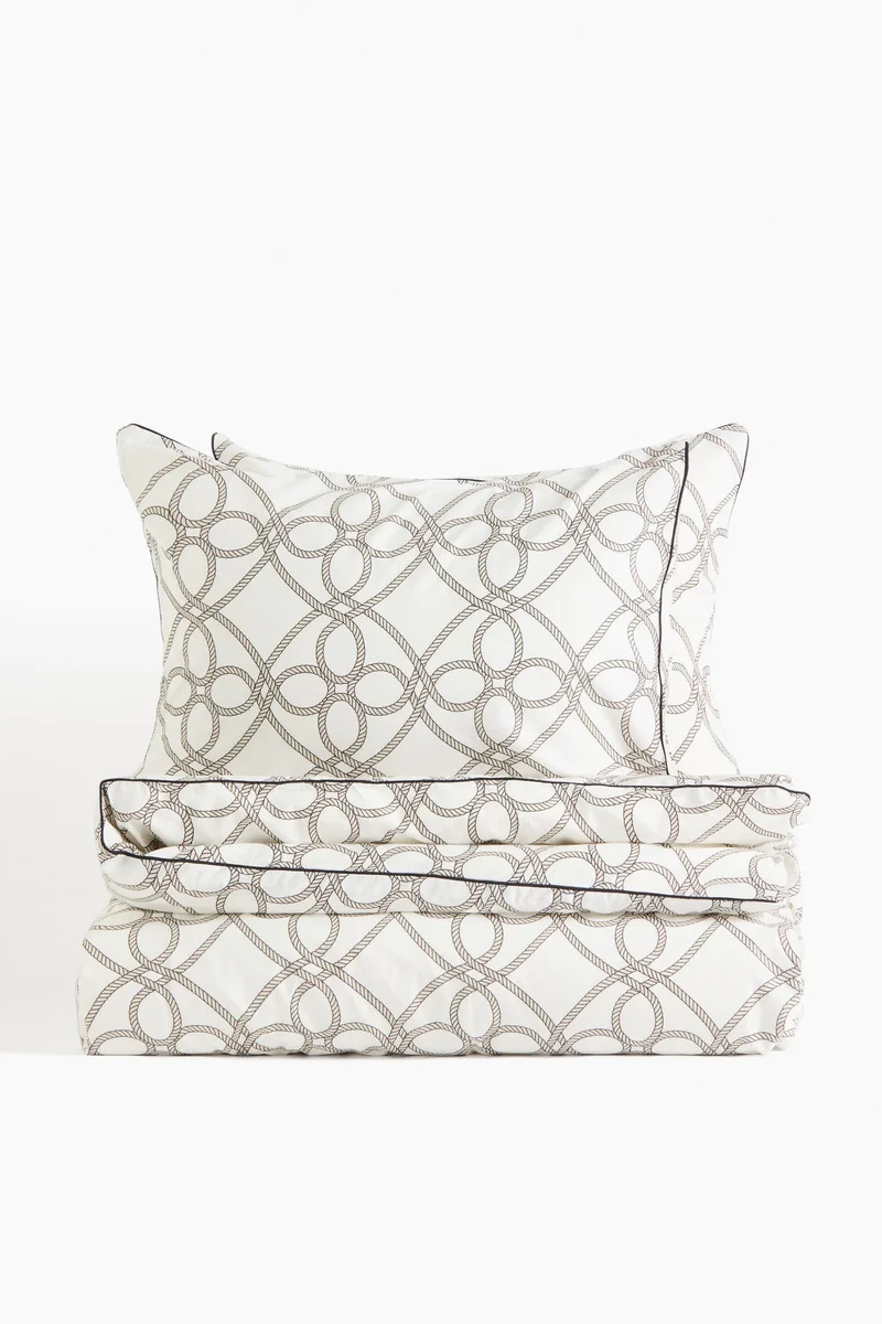 H&M Patterned double/king duvet cover set