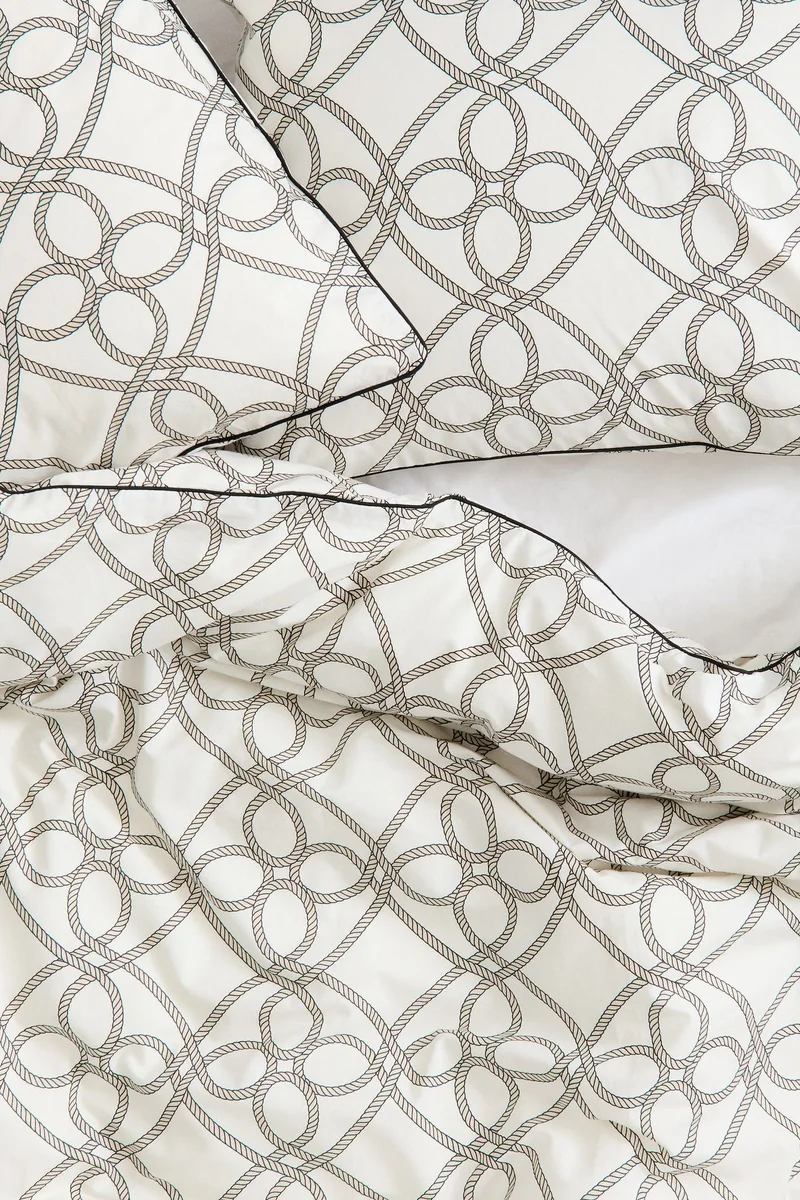 H&M Patterned double/king duvet cover set