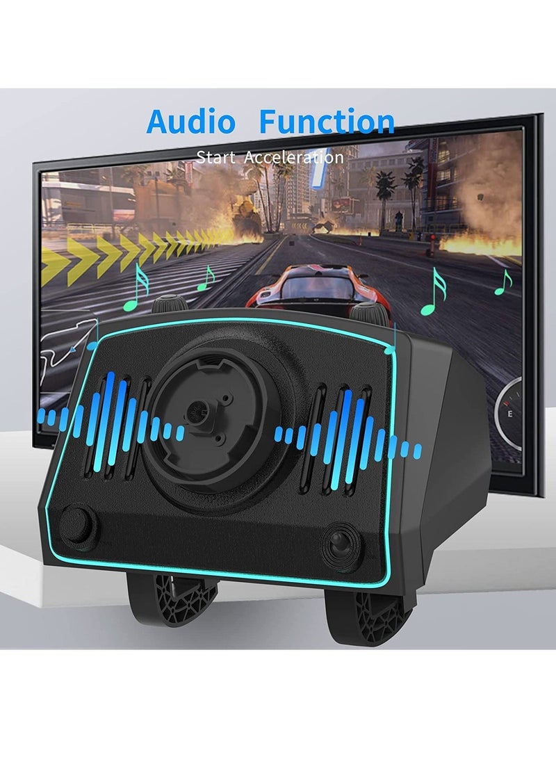 DOYO - Gaming Racing Wheel with Pedals Paddle and Gear Shifter, 270 Degree, LED Light, Built in Video Speaker, Vibration Feedback Steering Wheels for PC, PS3, Switch, Android TV - Image 1