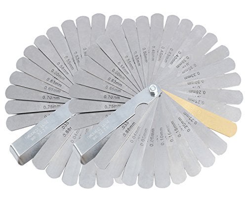 TRADERPLUS TRADERPLUS TraderPlus 2 pack 32 Blades Stainless Steel Feeler Gauge Dual Marked Metric and Imperial Gap Measurement Tool  - Image 1