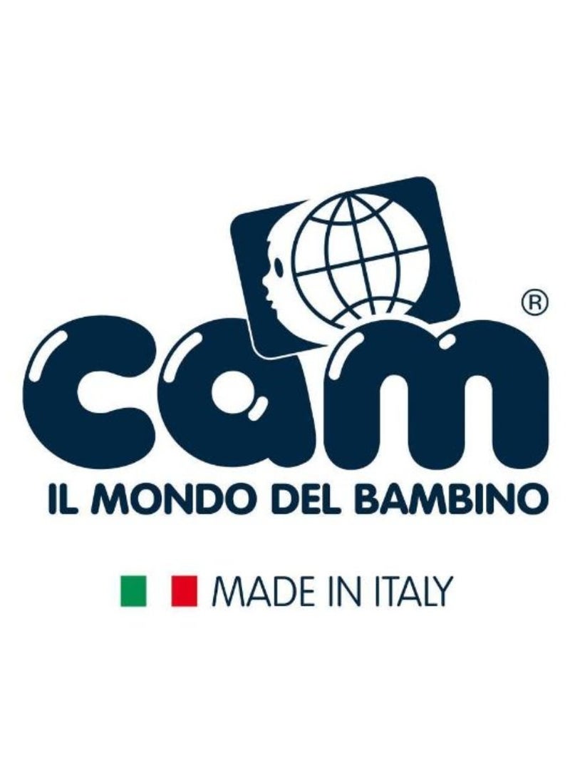 Cam كرسي كام بيبي العالي ميني بلس، دب الفقاعات، كرسي تغذية، صينية قابلة للإزالة، من 0 إلى 36 شهرًا، صنع في إيطاليا، مريح، بطانة ناعمة، سهل التنظيف، 6 ارتفاعات، 3 أوضاع لمسند الظهر - Image 4