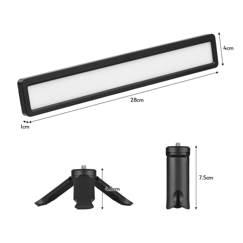 Computer Laptop Monitor Light Bar Video Conference Lighting Screen Lamp Fill-in Lamps USB Powered 3 Color Temperature Dimmable with Mini Tripod Screen Clamp for Video Conferences Remote - Image 2