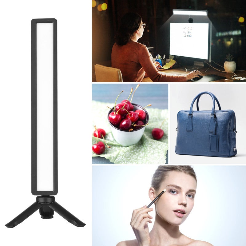 Computer Laptop Monitor Light Bar Video Conference Lighting Screen Lamp Fill-in Lamps USB Powered 3 Color Temperature Dimmable with Mini Tripod Screen Clamp for Video Conferences Remote - Image 5