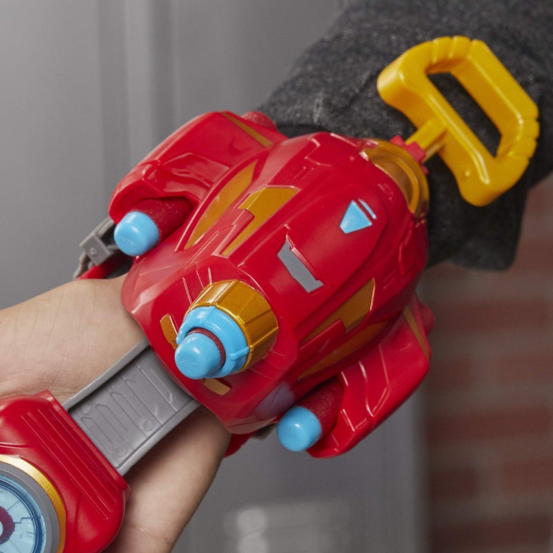 Avengers NERF Power Moves Marvel Iron Man Repulsor Blast Gauntlet NERF Dart-Launching Toy for Kids Roleplay, Toys for Kids Ages 5 and Up - Image 4
