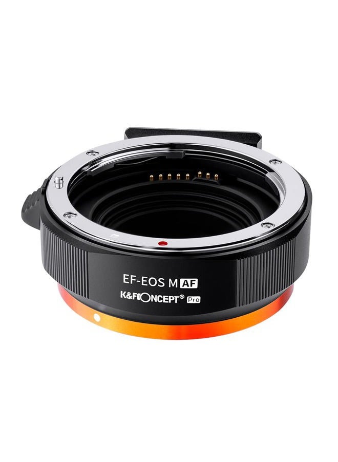 K&F Concept EF/EF-S to EOS M Electronic Lens Adapter, K&F Concept Auto Focus Lens Mount Adapter Ring Compatible for Canon EF EF-S Mount Lens to EOS M Mount Cameras - Image 1