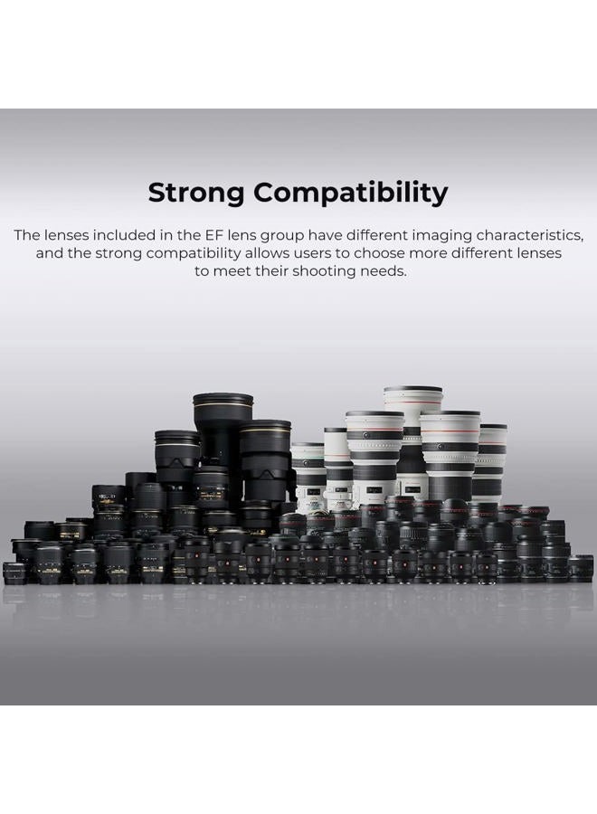 K&F Concept EF/EF-S to EOS M Electronic Lens Adapter, K&F Concept Auto Focus Lens Mount Adapter Ring Compatible for Canon EF EF-S Mount Lens to EOS M Mount Cameras - Image 4