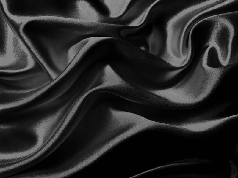 MK Home Mk Collection Twin Soft Silky Satin Solid Black Deep Pocket Sheet Set New - Image 1