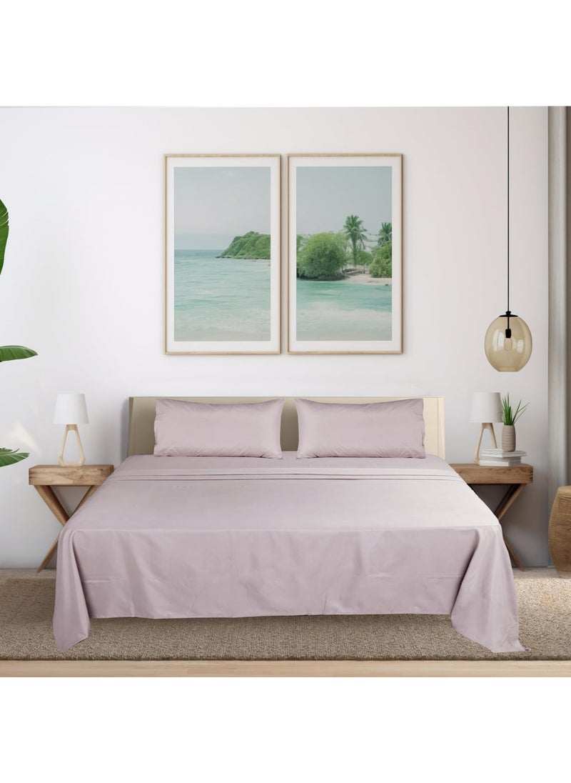 Modern Threads Modern Threads 100% Microfiber Solid Bedsheet Set | Premium Soft Bed Cover | Deep Pocket Elastic Fitted Sheet, Flat Sheet & 2 Pillowcases (Dusty Mauve, Queen)  - Image 4