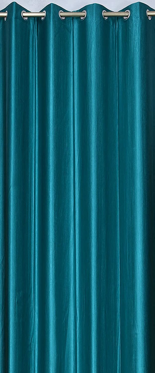 Parda Sansar Plain Solid and Floral 3D Digital Printed Heavy Long Crush Polyester Fabric Eyelets Curtains Combo of 3 for Living Room Bedroom Set of 3 Aqua 4 FEET X 7 FEETGrommet Curtains - Image 3