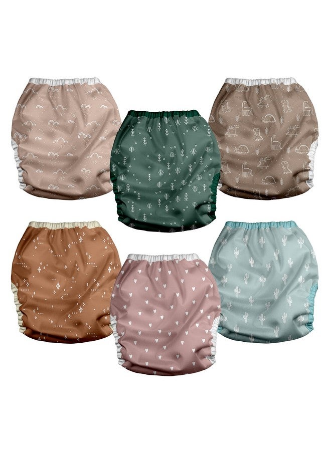 ماما كوالا أغطية حفاضات قماشية قابلة لإعادة الاستخدام وقابلة للتعديل من ماما كوالا مع حزام مزدوج للبنات والأولاد، إغلاق سريع، مقاس متوسط (بسيط نيوترالز) - Image 1