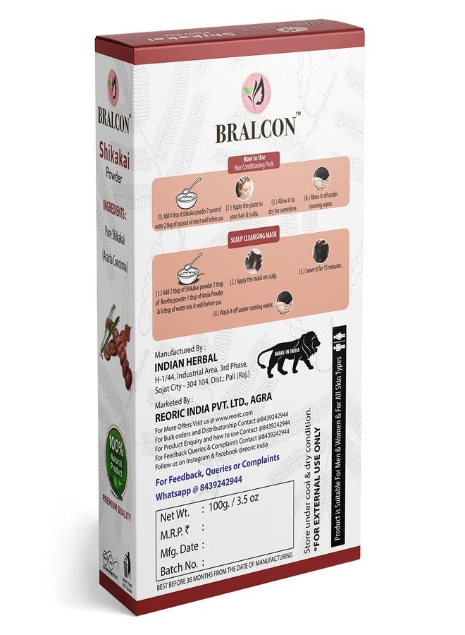 BRALCON Organic Amla Powder, Reetha Powder, Shikakai Powder Combo -300g (100g x 3 Pack)|Reetha Powder, Shikakai Powder for Hair Growth,Hair Conditioner & Cleanser|Amla Powder for Hair Care & Skin Care - Image 3