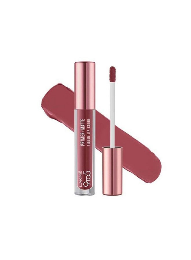 LAKME 9To5 Primer + Matte Liquid Lip Color Mb1 Hustling Nude  - Image 1