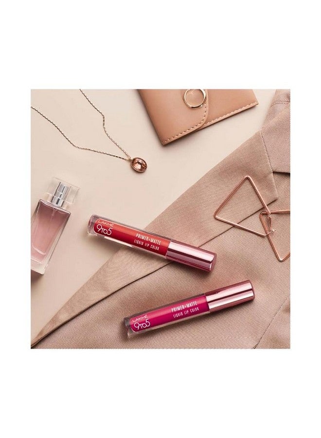 LAKME 9To5 Primer + Matte Liquid Lip Color Mb1 Hustling Nude  - Image 4