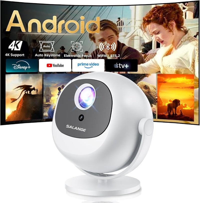 Salange P360 Smart Home Projector, Native 1080P 4K Support,Built-in Apps - Image 1