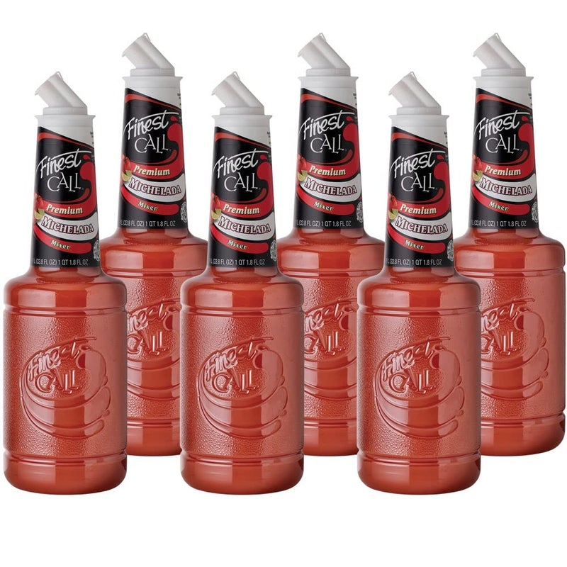 Finest Call Premium Michelada Drink Mix 1 Liter Bottle 338 Fl Oz Pack of 6